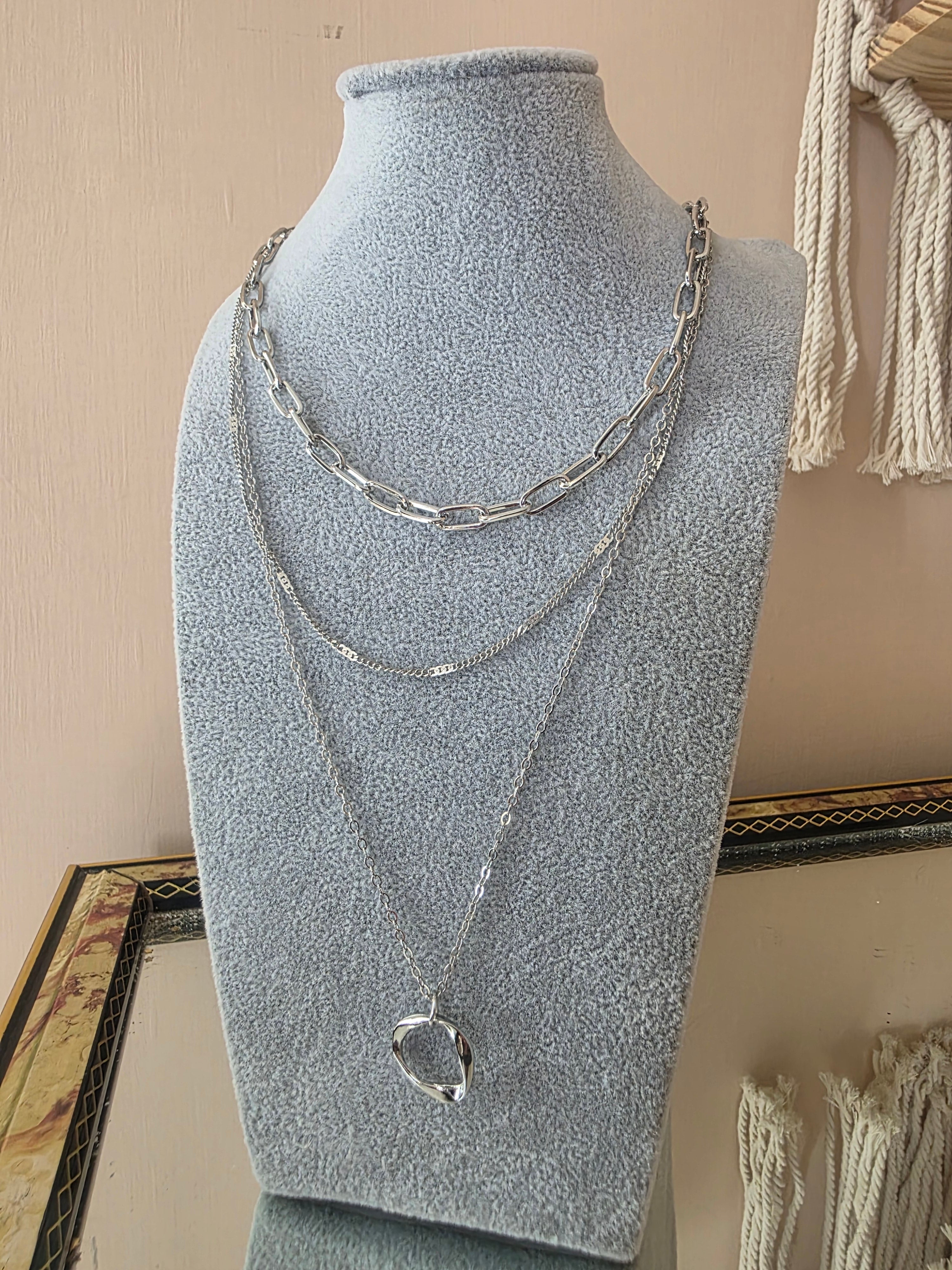 Collana Tre Livelli Argento