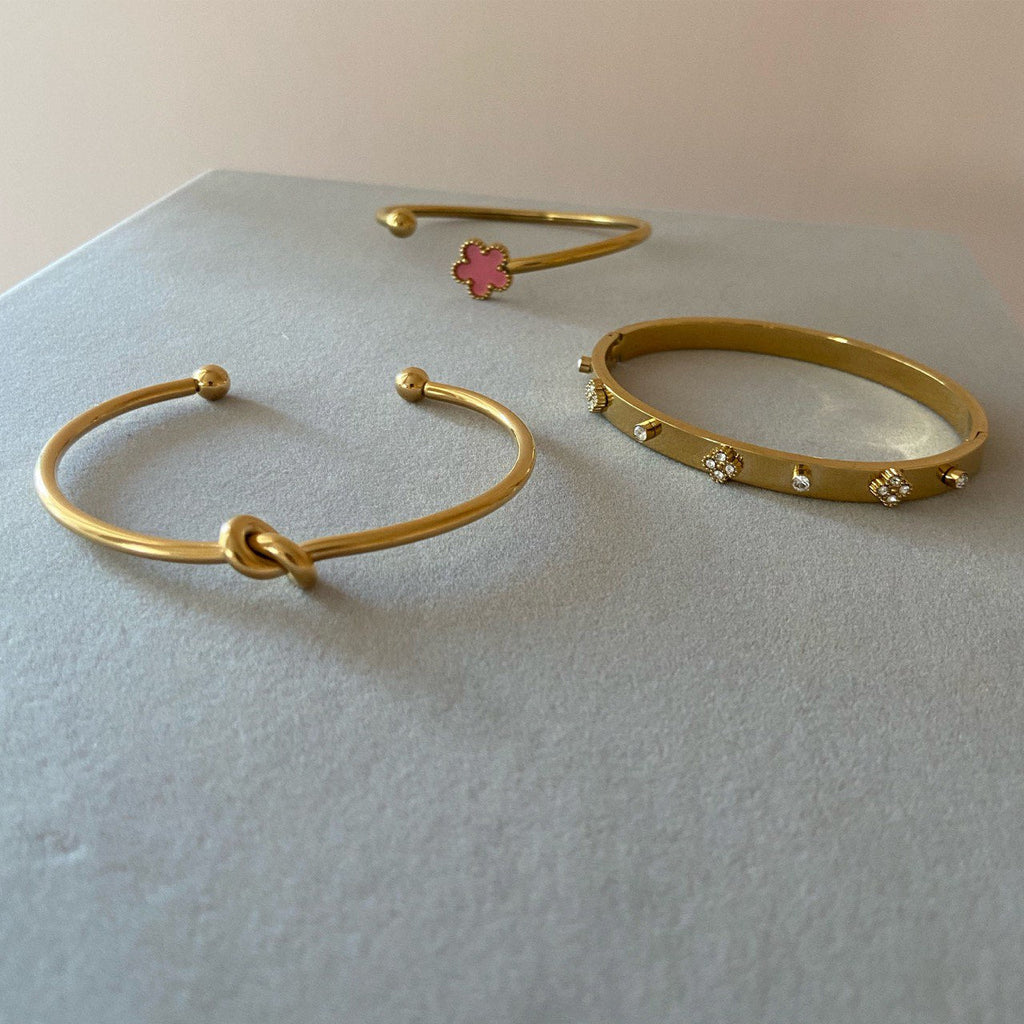 Bracciale Flower rosa/gold