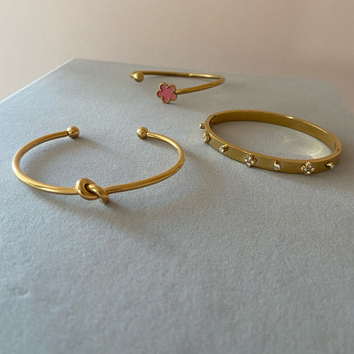 Bracciale Flower rosa/gold