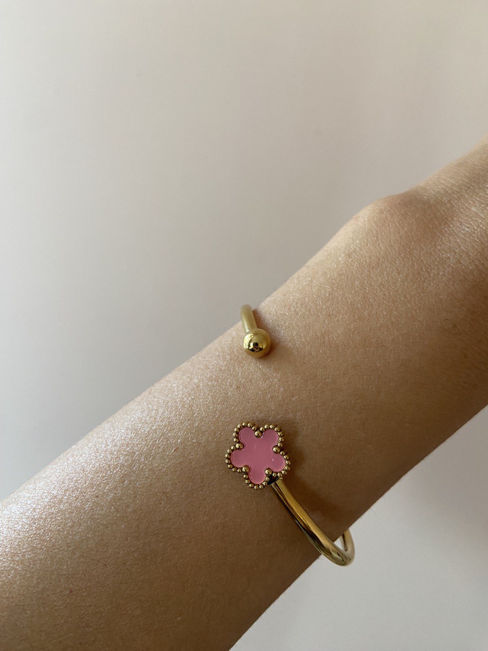Bracciale Flower rosa/gold