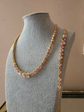 Collana Tennis Cristalli Rosa