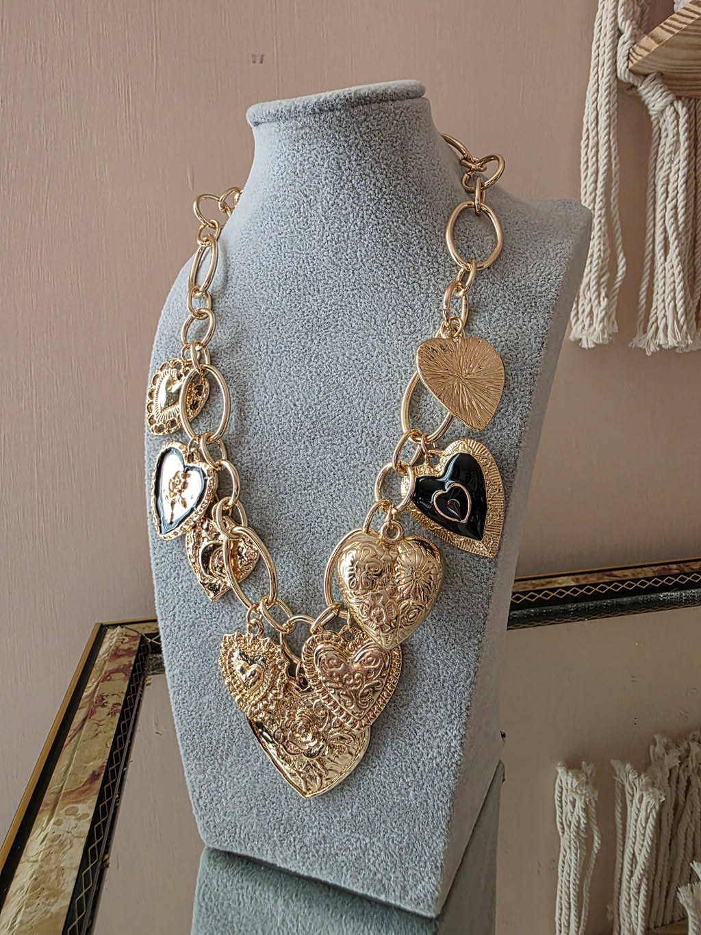 Collana Maxi Charms Cuori