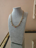 Collana Sfere Oro con Cristalli Colorati