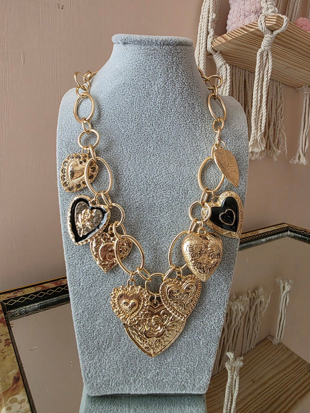 Collana Maxi Charms Cuori